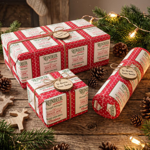 Santa express delivery dotted wrapping paper