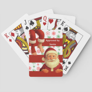 Santa Face Deck North Pole Spirits Christmas Playing Cards