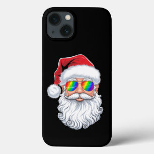 Santa Face Gay Sunglasses Christmas Xmas LGBTQ iPhone 13 Case