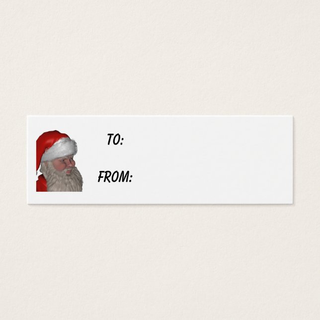 santa face  gift tag (Front)