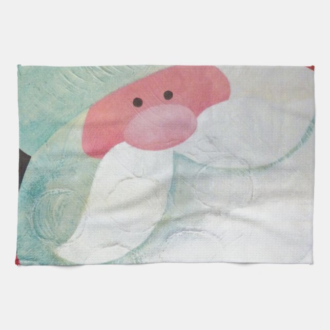 Santa Face Kitchen Towel (Horizontal)