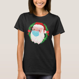 Santa Face Mask Christmas Pajama For Family T-Shirt