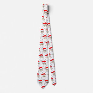 Santa face pattern tie