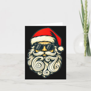 Santa Face Retro Sungles 6 7 Christmas 67 Santa Si Card