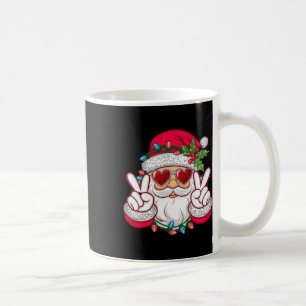 Santa Face Retro Sungles Christmas Xmas Coffee Mug