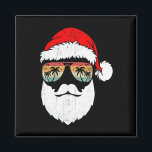 Santa Face Retro Sungles Hawaiian Christmas Xmas T Magnet<br><div class="desc">Santa Face Retro Sungles Hawaiian Christmas Xmas Tropical</div>