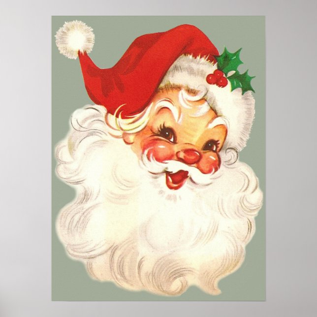 santa face vintage poster (Front)