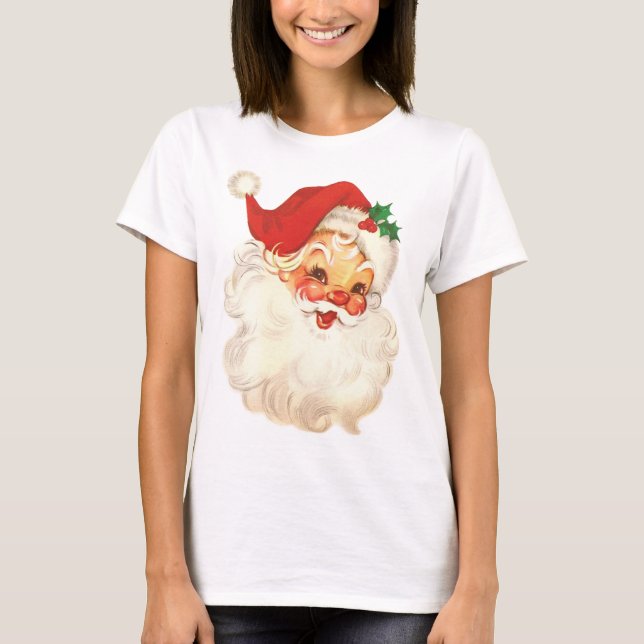 santa face vintage T-Shirt (Front)