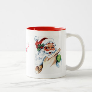 Santa Face Watercolor Mug