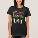 Santa Favorite CNA Nurse Christmas Lights Funny Fa T-Shirt<br><div class="desc">Santa Favorite CNA Nurse Christmas Lights Funny Family Xmas</div>