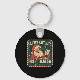 Santa Favorite Drug Er Christmas Pharmacist Health Keychain
