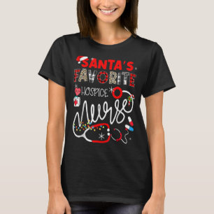 Santa Favourite Hospice Nurse Christmas Nursing T-Shirt