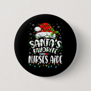 Santa Favourite Nurses Aide Christmas Nursing Ista 2 Inch Round Button