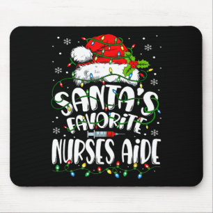 Santa Favourite Nurses Aide Christmas Nursing Ista Mouse Pad