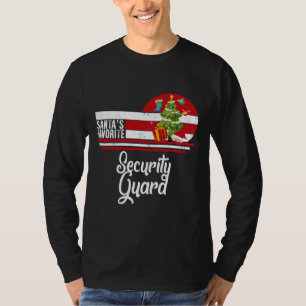 Santa Favourite Security Guard Christmas Ugly T-Shirt