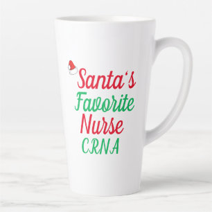 Santa Favourites Nurse CRNA Merry Christmas Nursin Latte Mug