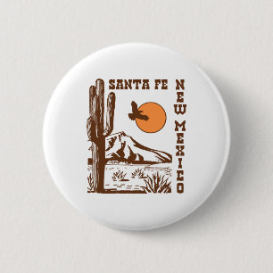 Santa Fe 2 Inch Round Button