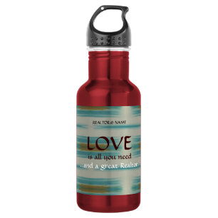 Santa Fe Abstract Art Realtor Gym Water Bottle
