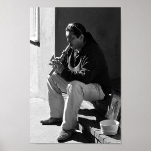 Santa Fe Flutist Poster