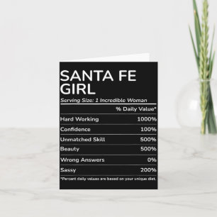 Santa Fe Girl Funny New Mexico Hometown  Card