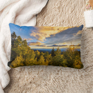 Santa Fe National Forest at Sunset in Autumn Lumbar Pillow