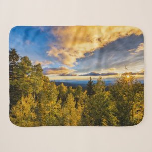 Santa Fe National Forest at Sunset in Autumn Sherpa Blanket