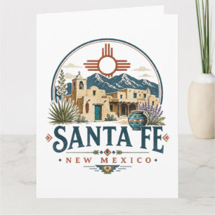 Santa Fe New Mexico Adobe Architecture Southwest Card