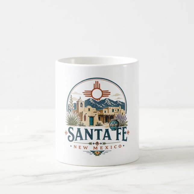 Santa Fe New Mexico Adobe Architecture Southwest Coffee Mug (Center)