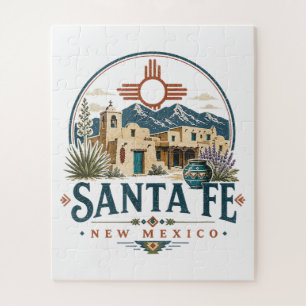 Santa Fe New Mexico Adobe Architecture Southwest Jigsaw Puzzle