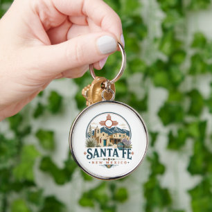 Santa Fe New Mexico Adobe Architecture Southwest Keychain