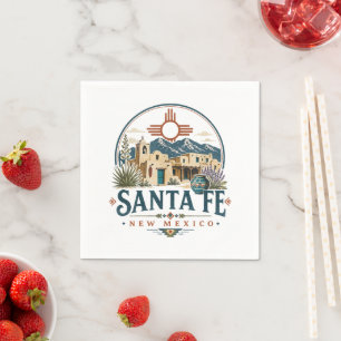 Santa Fe New Mexico Adobe Architecture Southwest Napkin