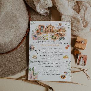 Santa Fe New Mexico Bachelorette Weekend Itinerary Invitation