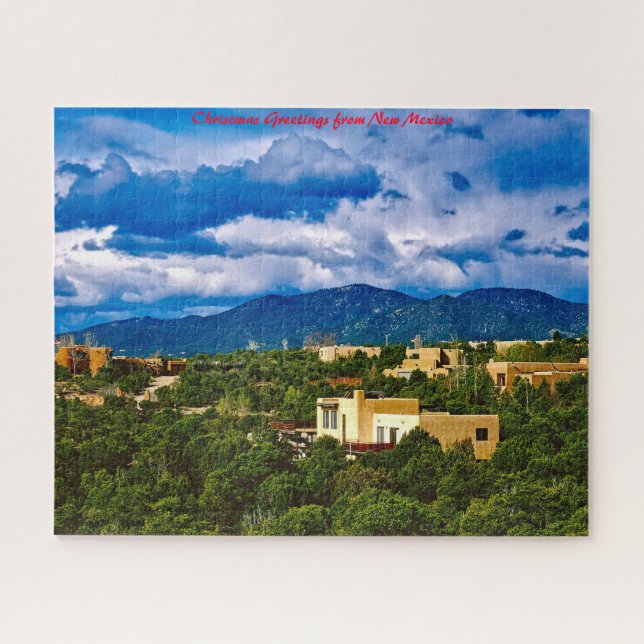 Santa Fe New Mexico.Christmas Greetings Jigsaw Puzzle (Horizontal)