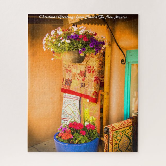 Santa Fe New Mexico.Christmas Greetings Jigsaw Puzzle (Vertical)