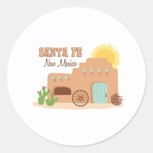 Santa Fe New Mexico Classic Round Sticker