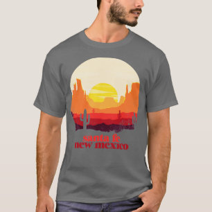 Santa Fe New Mexico Desert Illustration Vintage So T-Shirt