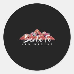 Santa Fe New Mexico Family Travel Hiking Camping S Classic Round Sticker