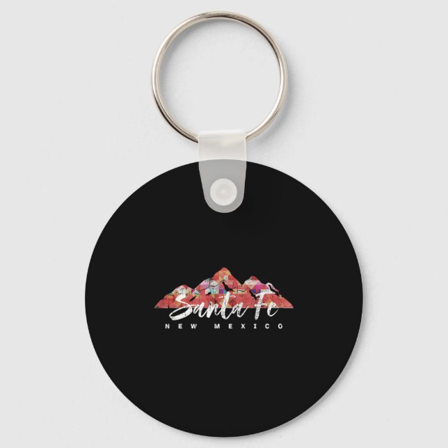 Santa Fe New Mexico Family Travel Hiking Camping S Keychain (Front)