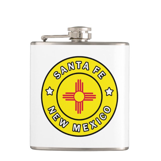 Santa Fe New Mexico Hip Flask (Front)