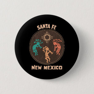 Santa Fe New Mexico Kokopelli Vacation Souvenir  2 Inch Round Button