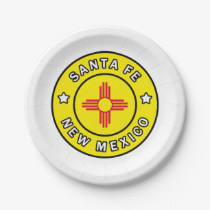 Santa Fe New Mexico Paper Plate