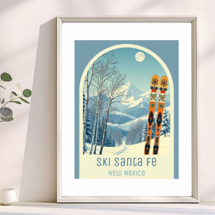 Santa Fe New Mexico ski resort wall art