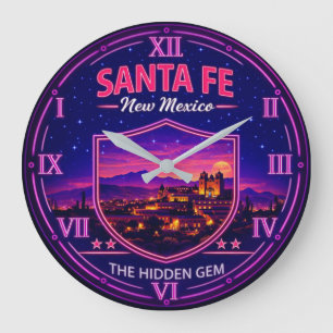Santa Fe New Mexico Southwest Large Clock