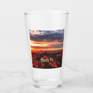 Santa Fe New Mexico Sun Set Glass