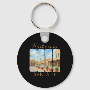 Santa Fe New Mexico Travel Brushstroke Meet Me In Keychain