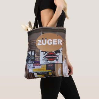 Santa Fe, NM downtown sidewalk signs Tote Bag