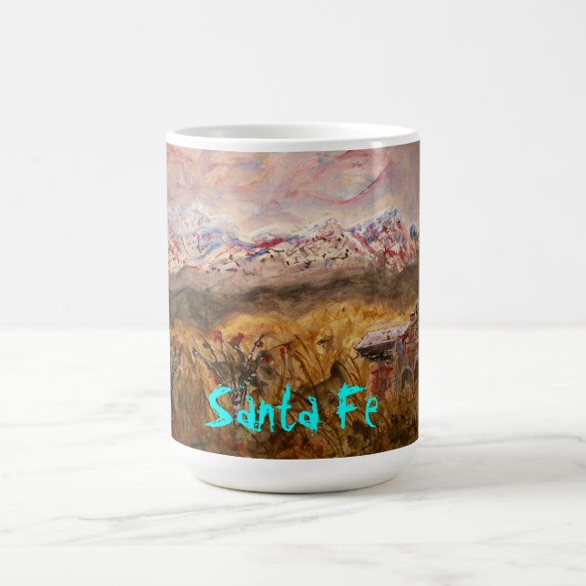 santa fe snow art coffee mug (Center)