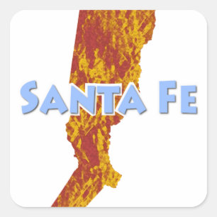 Santa Fe Square Sticker