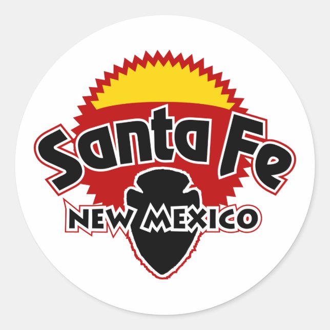 Santa Fe Sun Classic Round Sticker (Front)