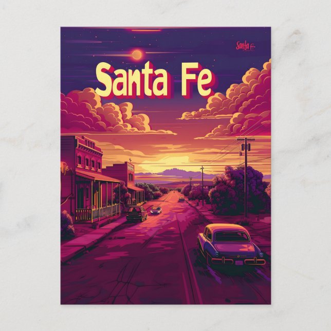 Santa Fe Travel ad Postcard (Front)